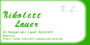 nikolett lauer business card